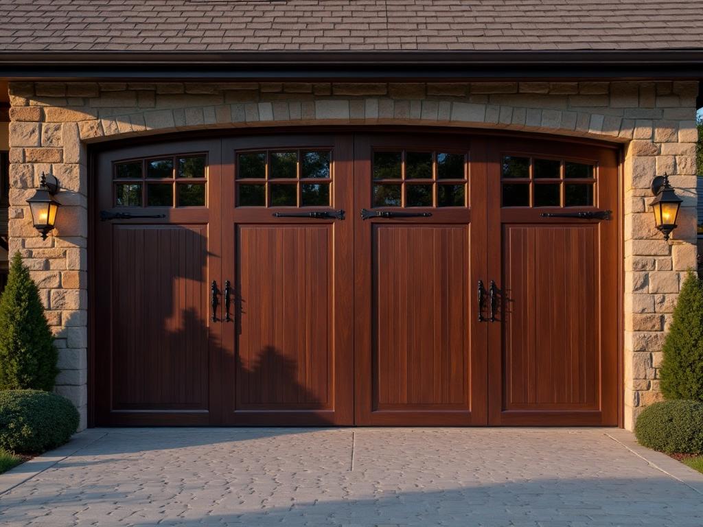 Beautiful carriage-style garage door installed by Dunedin Garage Doors